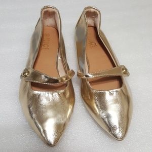 HELIUM ROUGE women's gold ballet flats size 11
